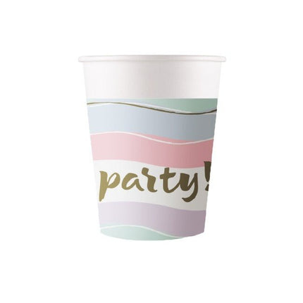 Bekers Party Pastel 200ml 8st van Procos koop je bij Partywinkel