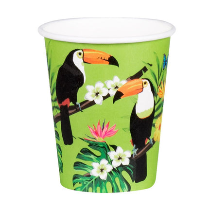 Bekers Toekan Papier 210ml 10st van Boland koop je bij Partywinkel