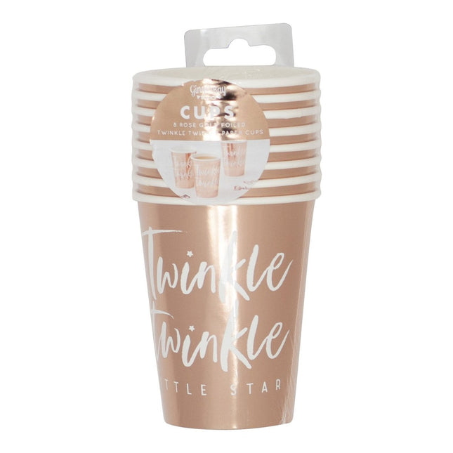 Bekers Twinkle Twinkle 266ml 8st van Ginger Ray koop je bij Partywinkel