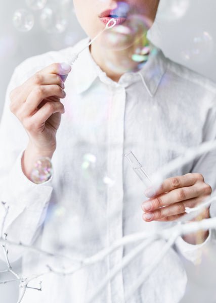 Bellenblaas Hart Wit 48st van Partydeco koop je bij Partywinkel