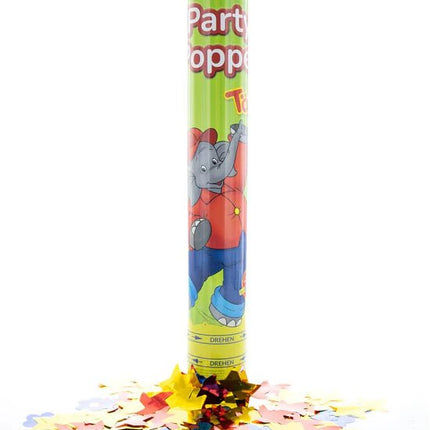 Benjamin Blümchen Confetti Kanon 40cm van VDV Benefit koop je bij Partywinkel