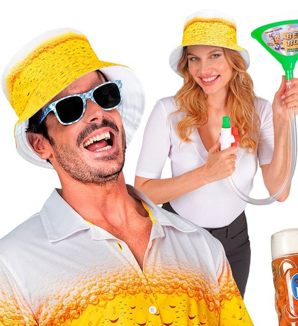 Bier Bucket Hat Geel van Widmann koop je bij Partywinkel