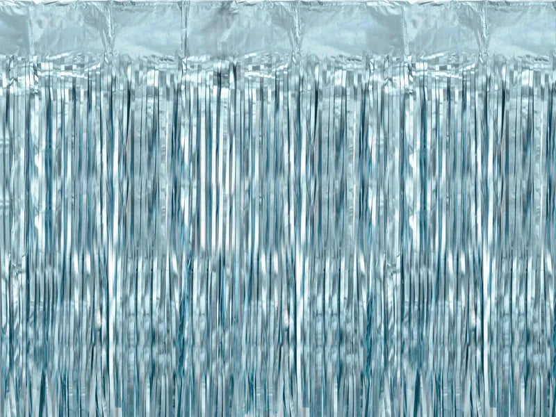 Blauer Türvorhang Metallic-Folie 2m
