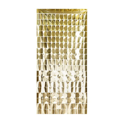 Gold Türvorhang Quadrate 2m