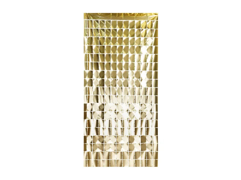 Gold Türvorhang Quadrate 2m