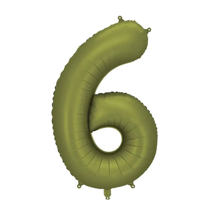 6 Jahre Figur Ballon olivgrün leer 86cm