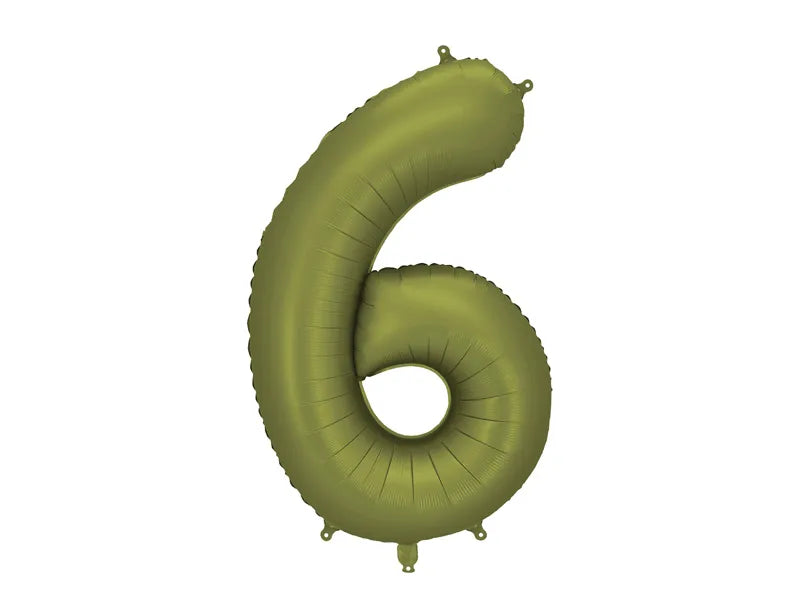 6 Jahre Figur Ballon olivgrün leer 86cm