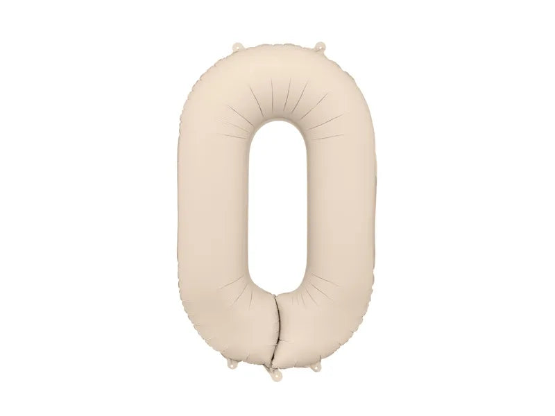 0 Jahr Figur Ballon Beige Leer 86cm