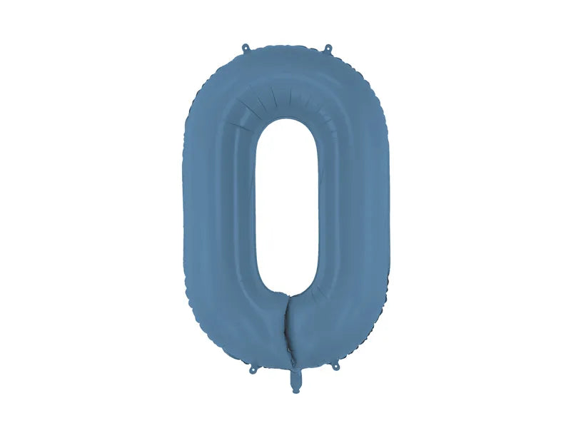 0 Jahr Figur Ballon Blau Matt Leer 86cm