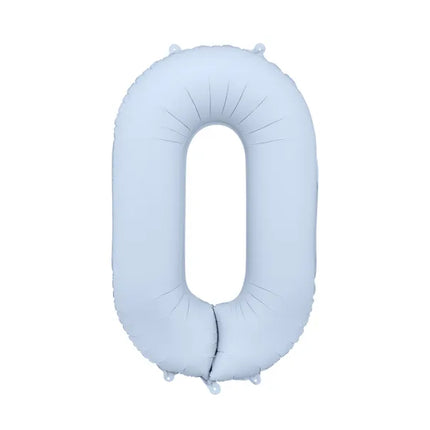 0 Jahr Figur Ballon Hellblau Matt Leer 86cm