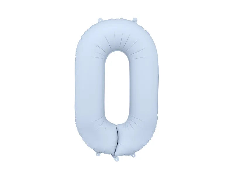 0 Jahr Figur Ballon Hellblau Matt Leer 86cm