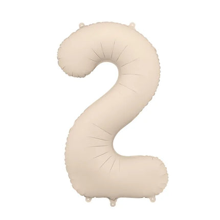 2 Jahre Figur Ballon Beige Matt Leer 86cm