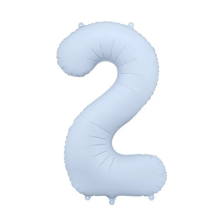 2 Jahre Figur Ballon Hellblau Matt Leere 86cm