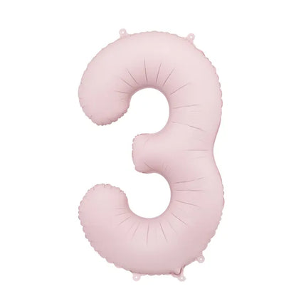 3 Jahre Figur Ballon Hellrosa Leer 86cm