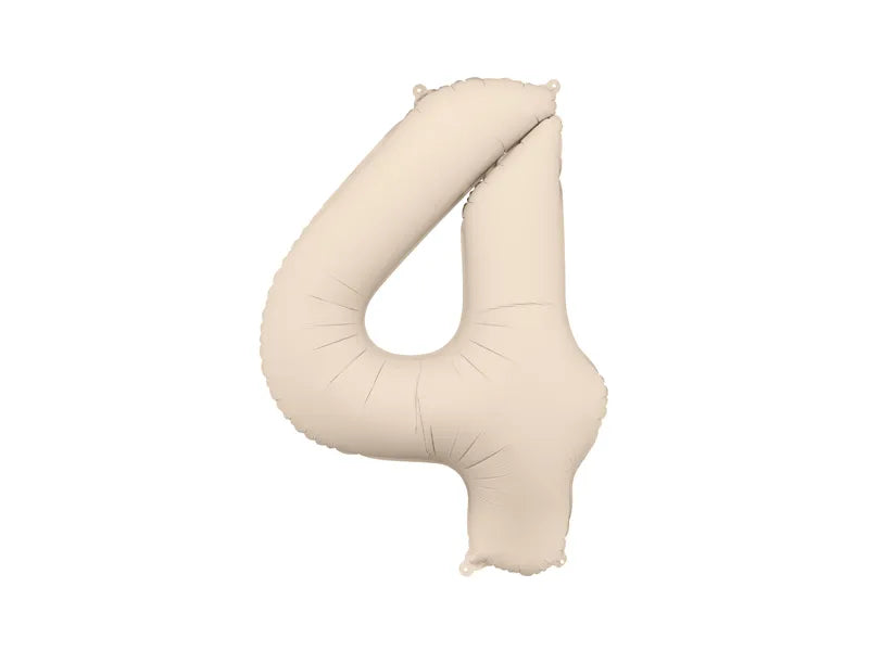 4 Jahre Figur Ballon Beige Matt Leer 86cm