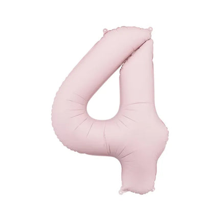 4 Jahre Figur Ballon Hellrosa Leer 86cm