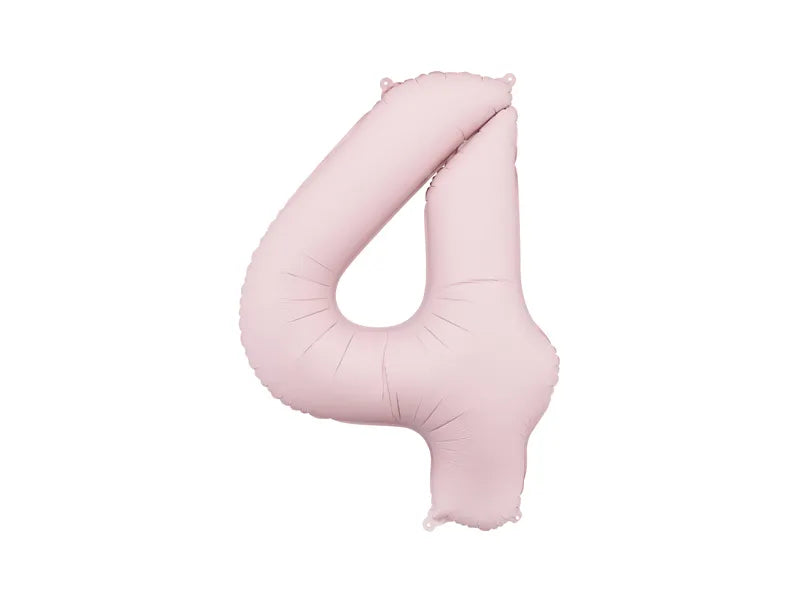 4 Jahre Figur Ballon Hellrosa Leer 86cm