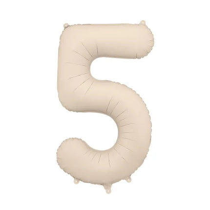 5 Jahre Figur Ballon Beige Matt Leer 86cm