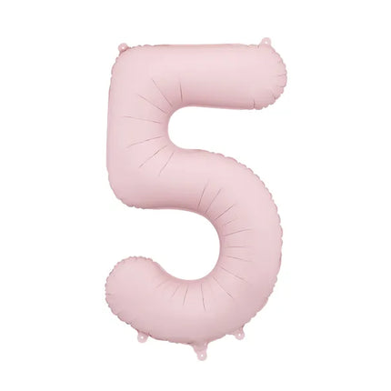5 Jahre Figur Ballon Hellrosa Leer 86cm