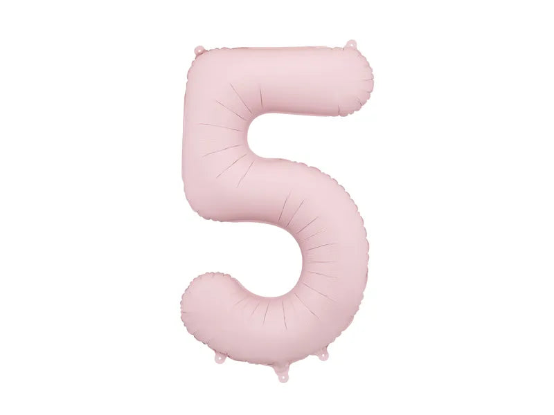 5 Jahre Figur Ballon Hellrosa Leer 86cm
