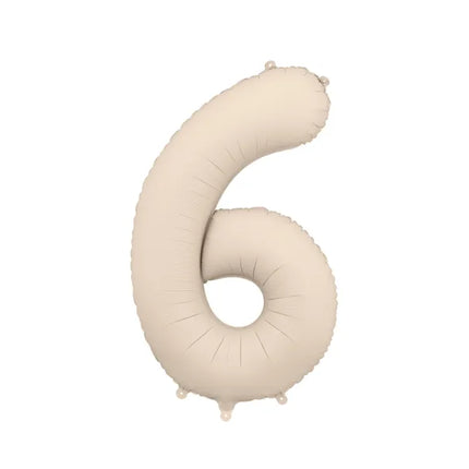 6 Jahre Figur Ballon Beige Matt Leer 86cm