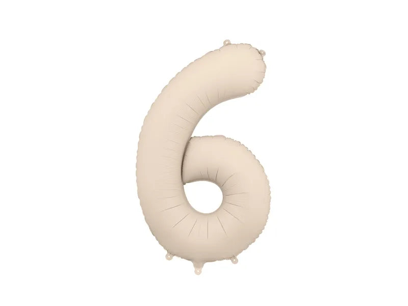 6 Jahre Figur Ballon Beige Matt Leer 86cm