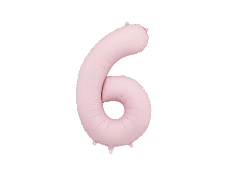 6 Jahre Figur Ballon Hellrosa Leer 86cm