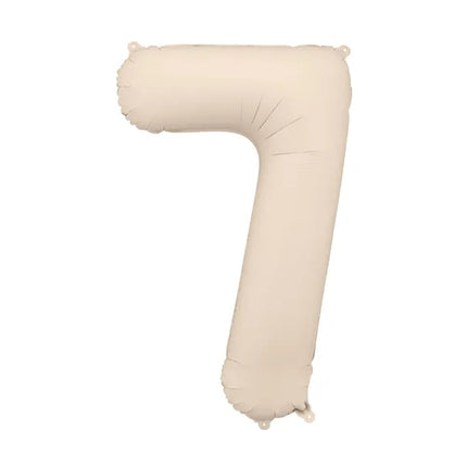 7 Jahre Figur Ballon Beige Matt Leer 86cm