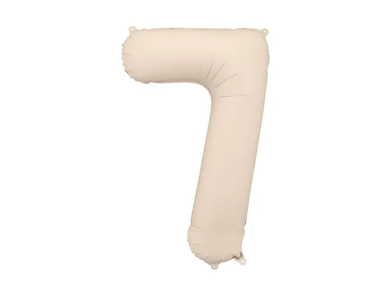 7 Jahre Figur Ballon Beige Matt Leer 86cm