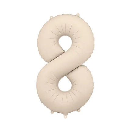 8 Jahre Figur Ballon Beige Matt Leer 86cm