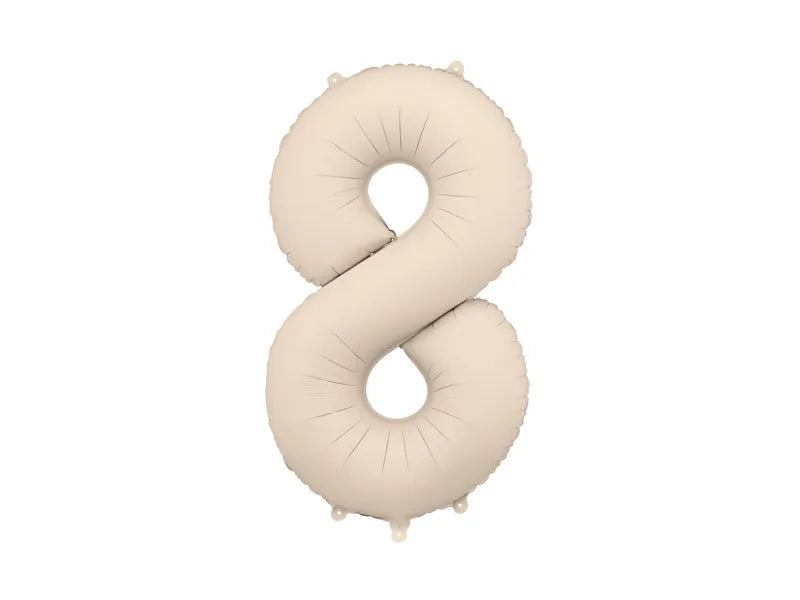 8 Jahre Figur Ballon Beige Matt Leer 86cm