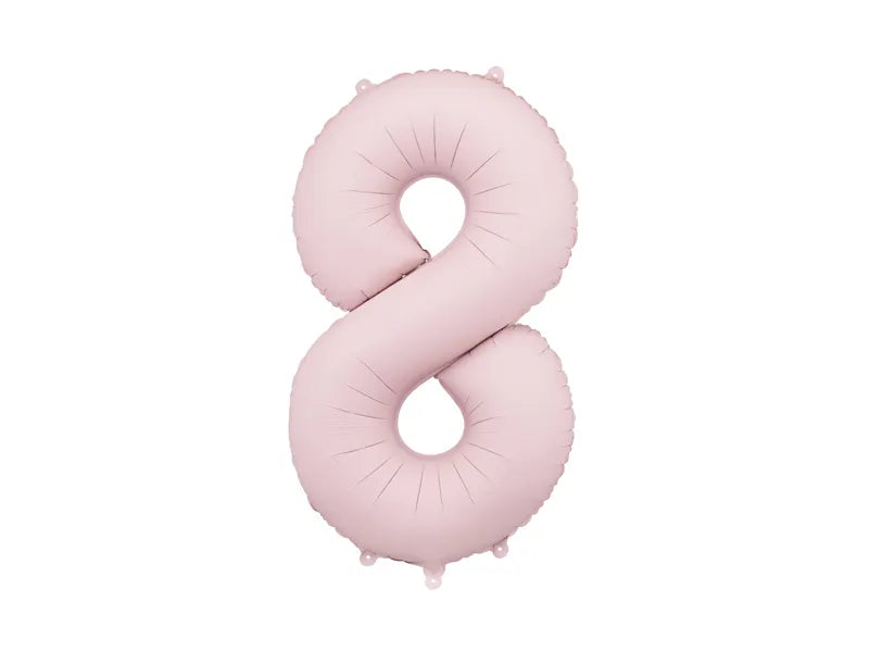 8 Jahre Figur Ballon Hellrosa Leer 86cm