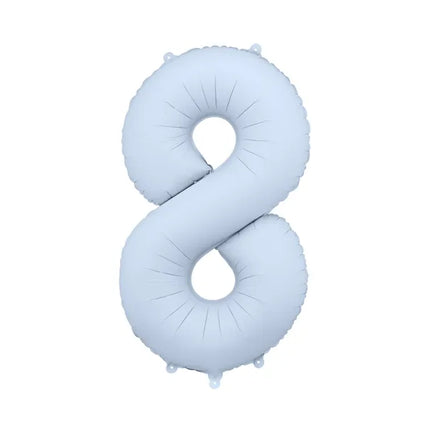 8 Jahre Figur Ballon Hellblau Matt Leere 86cm