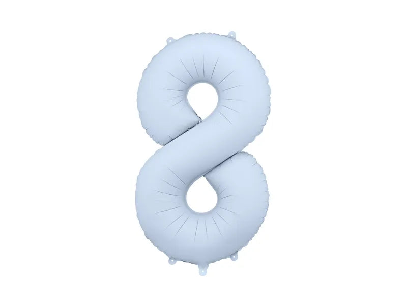 8 Jahre Figur Ballon Hellblau Matt Leere 86cm
