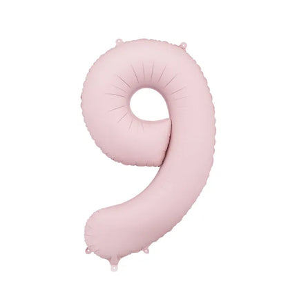 9 Jahre Figur Ballon Hellrosa Leer 86cm