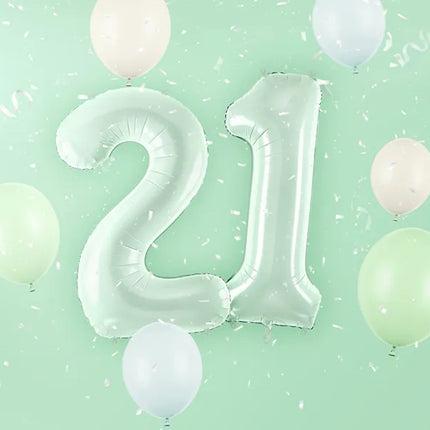 2 Jahre Figur Ballon Mintgrün 72cm