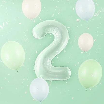 2 Jahre Figur Ballon Mintgrün 72cm