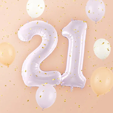 2 Jahre Figur Ballon Lila Leer 72cm