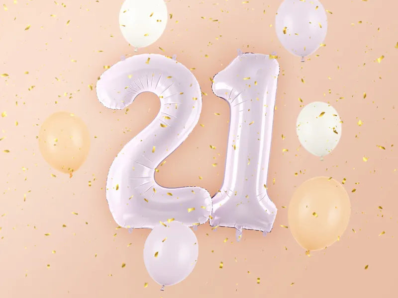 2 Jahre Figur Ballon Lila Leer 72cm