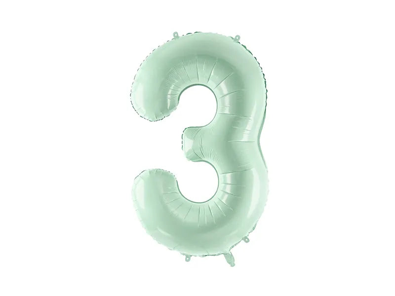 3 Jahre Figur Ballon Mintgrün 72cm