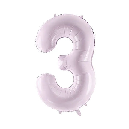 3 Jahre Figur Ballon Lila Leer 72cm