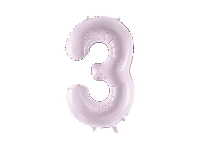 3 Jahre Figur Ballon Lila Leer 72cm