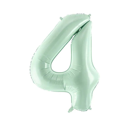 4 Jahre Figur Ballon Mintgrün Leer 72cm