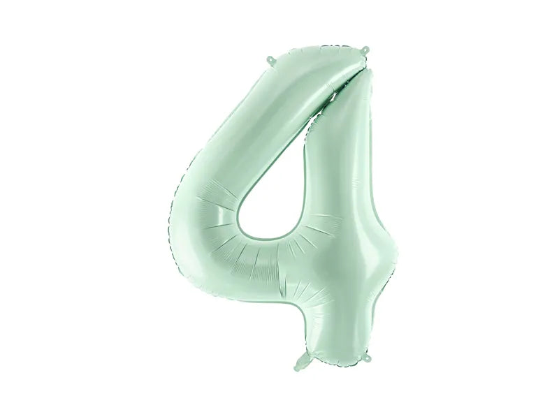 4 Jahre Figur Ballon Mintgrün Leer 72cm