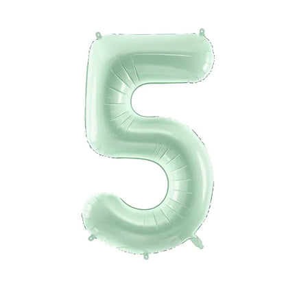 5 Jahre Figur Ballon Mintgrün Leer 72cm