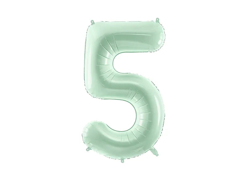 5 Jahre Figur Ballon Mintgrün Leer 72cm