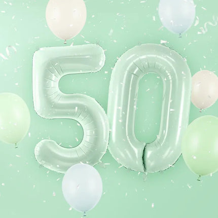 5 Jahre Figur Ballon Mintgrün Leer 72cm