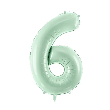 6 Jahre Figur Ballon Mintgrün Leer 72cm