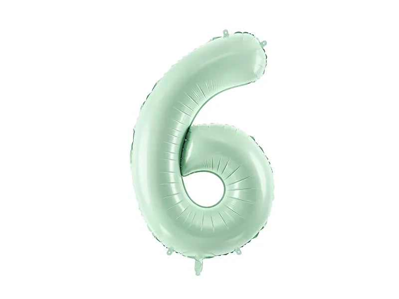 6 Jahre Figur Ballon Mintgrün Leer 72cm