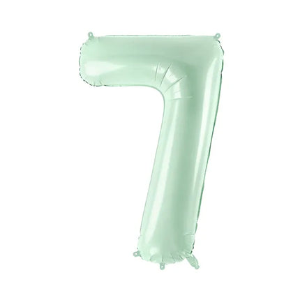 7 Jahre Figur Ballon Mintgrün Leer 72cm